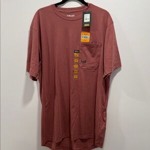 Ariat Rebar Men's Brick Red Short Sleeve Tee 142